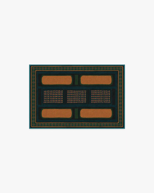 Nerissa Teal & Gold Rug by Architectural Digest