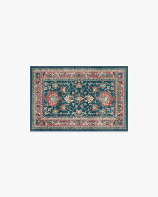 Calabria Navy & Cayenne Rug