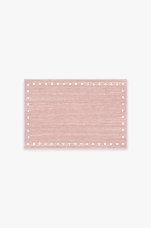 Dot Border Pink Rug