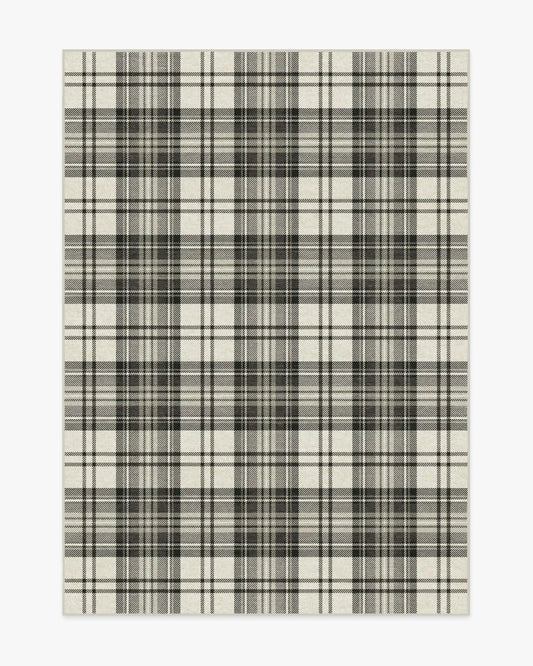 Dress Stewart Tartan Black & Ivory Rug
