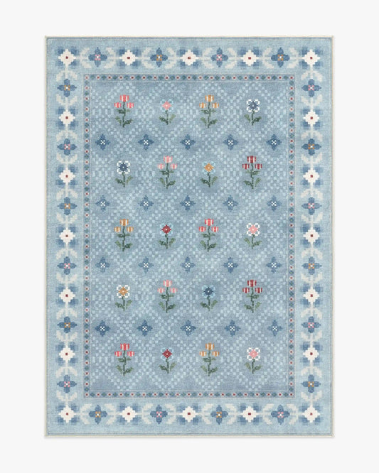 Ella Slate Blue Rug by Anthropologie