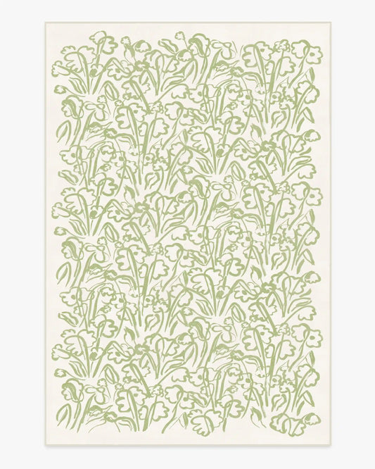 Ensikukat Green Rug by Marimekko