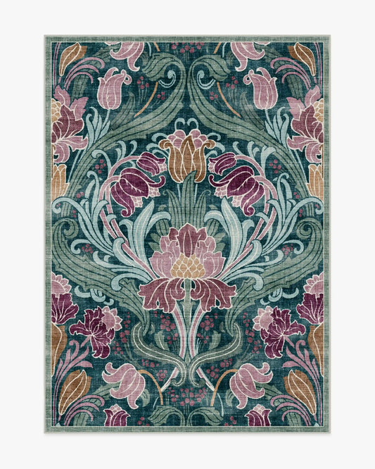 Flourish Teal Rug by Liberty