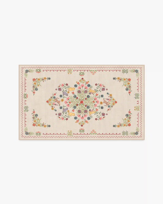 Friendship Garden Cream Multicolor Rug