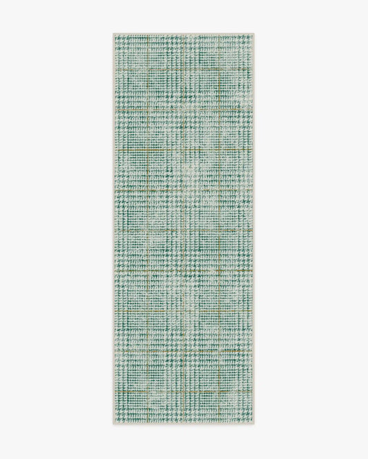 Glen Plaid Green & Gold Rug