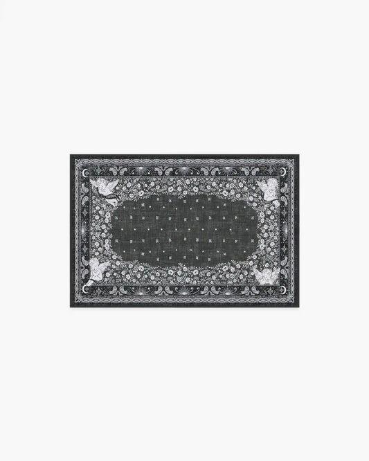 Humberto's Bandana Soft Black Rug by Humberto Leon