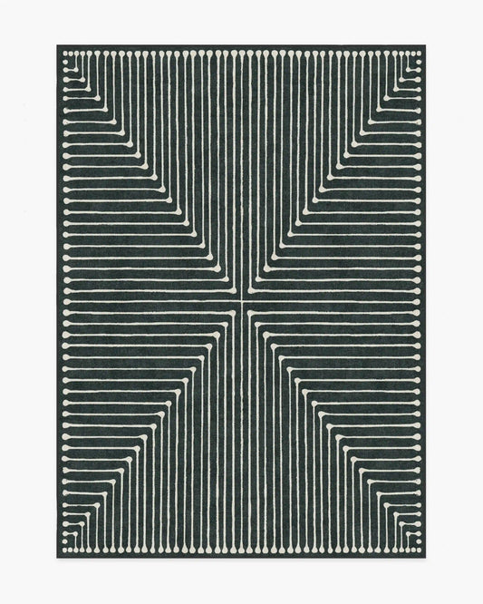 Inkdrop Charcoal Rug by Jonathan Adler