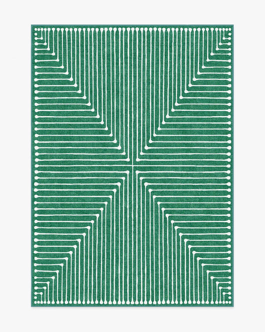 Inkdrop Green Rug by Jonathan Adler