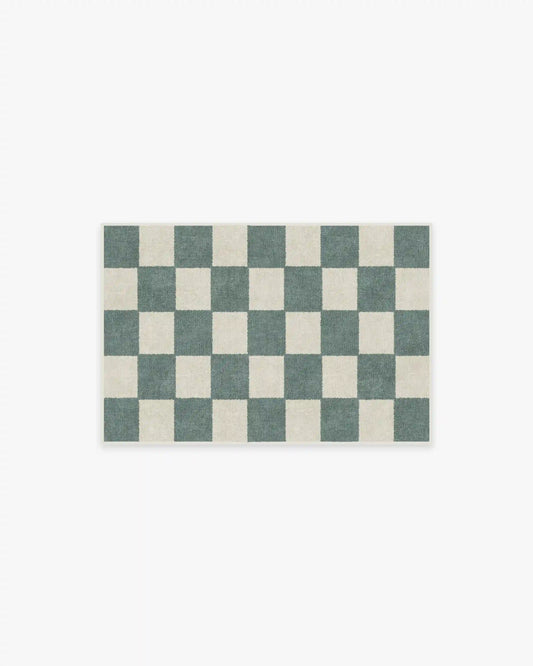 Jaque Checkered Slate Green Rug