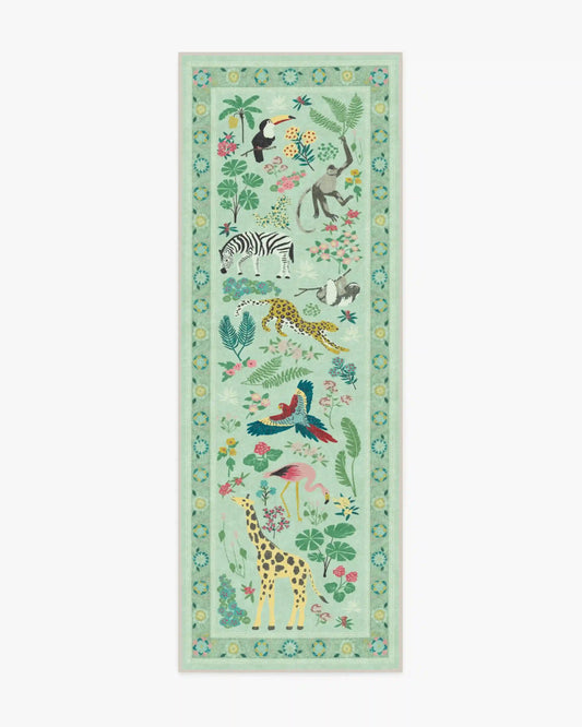 Jingle Jungle Sage Rug by Iris Apfel