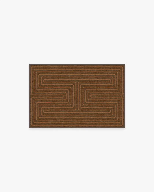 Labyrinth Brown & Orange Rug by Jonathan Adler