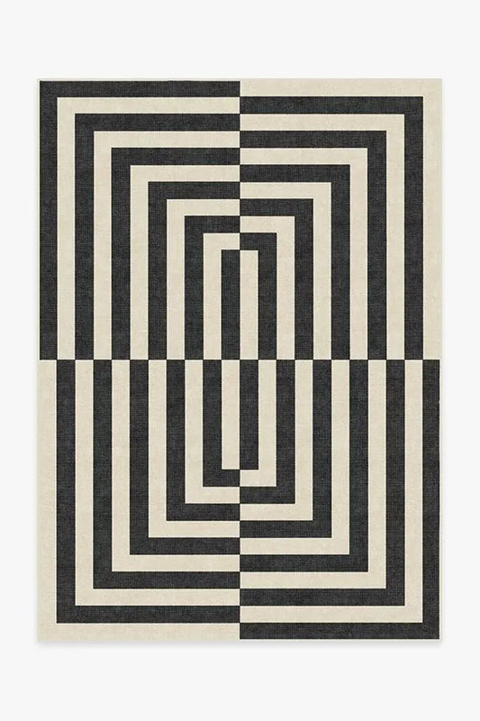 Op Art Charcoal Rug by Jonathan Adler