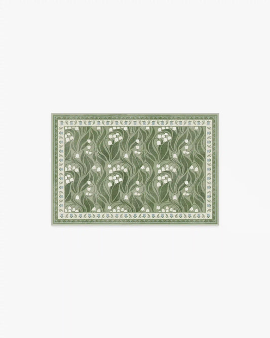 Lila Green & Ivory Rug