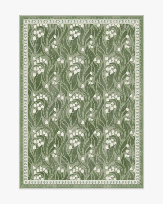 Lila Green & Ivory Rug