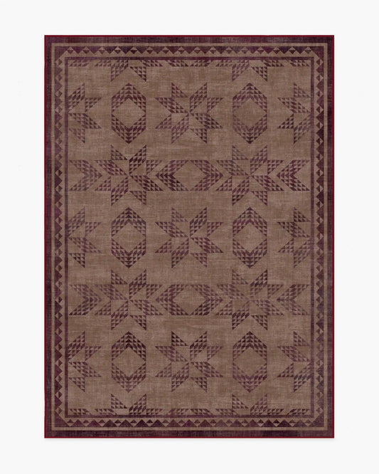Louisa Brown & Burgundy Rug