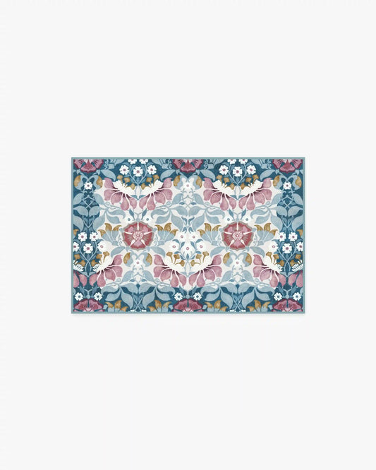 Persephone Ivory & Blue Rug by Liberty