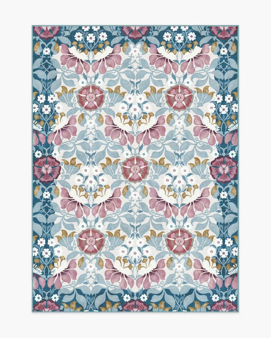 Persephone Ivory & Blue Rug by Liberty