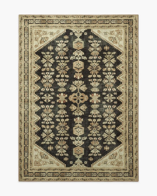Pradera Tan & Soft Black Rug