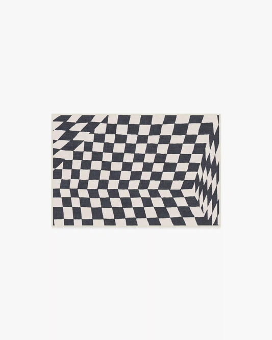 Ricardo Checkerboard Ivory & Black Rug by Humberto Leon