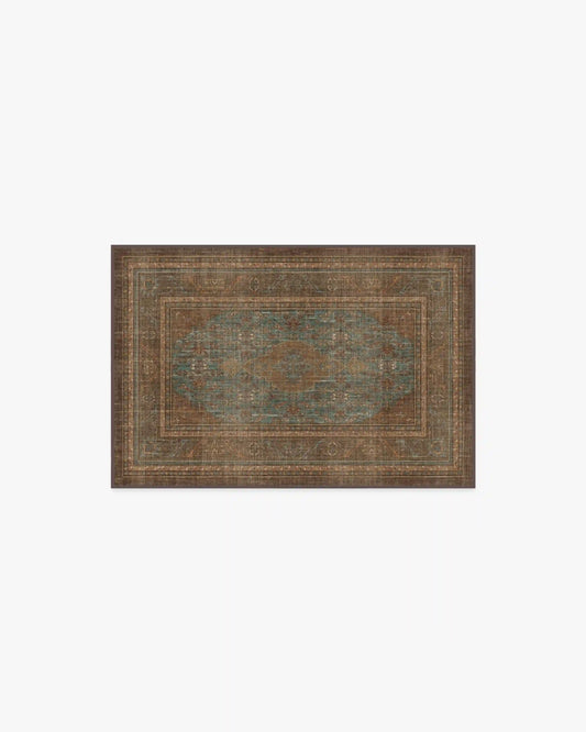 Rowan Teal Blue & Copper Rug