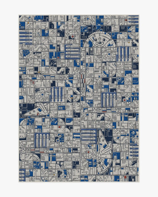 Smugglers Geo R2D2 Blue Rug