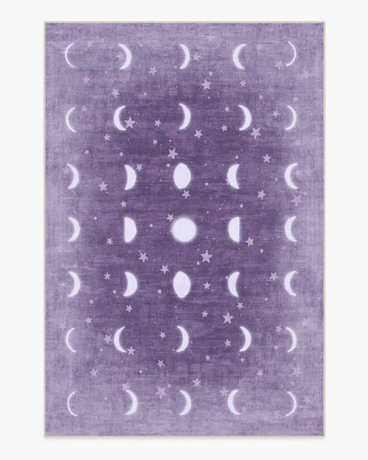 To The Moon And Back Mauve Rug by Humberto Leon